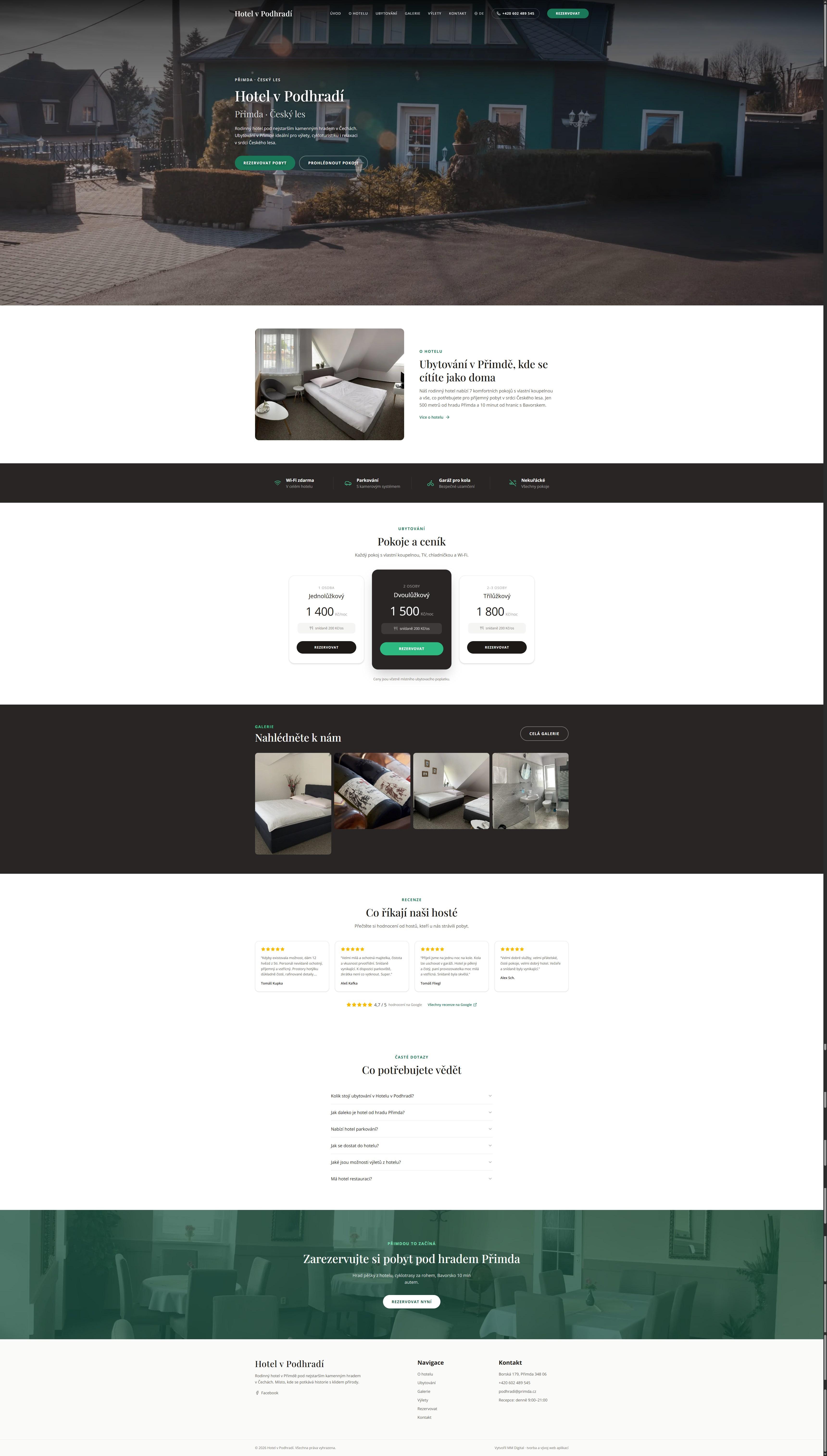 Hotel v Podhradí — Ubytování pod hradem Přimda